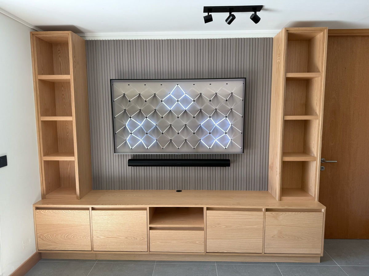 Mueble de TV y repisas a medida, proyecto entregado, foto 2 - Santino Design