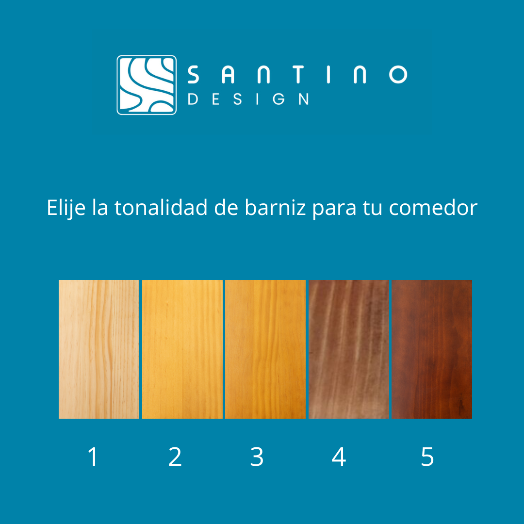 Comedor 4 Sillas Hecho en Chile Venecia Estilo Industrial - Santino Design