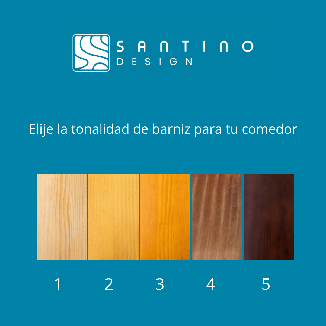 Comedor 6 Sillas Hecho en Chile Venecia Estilo Industrial - Santino Design