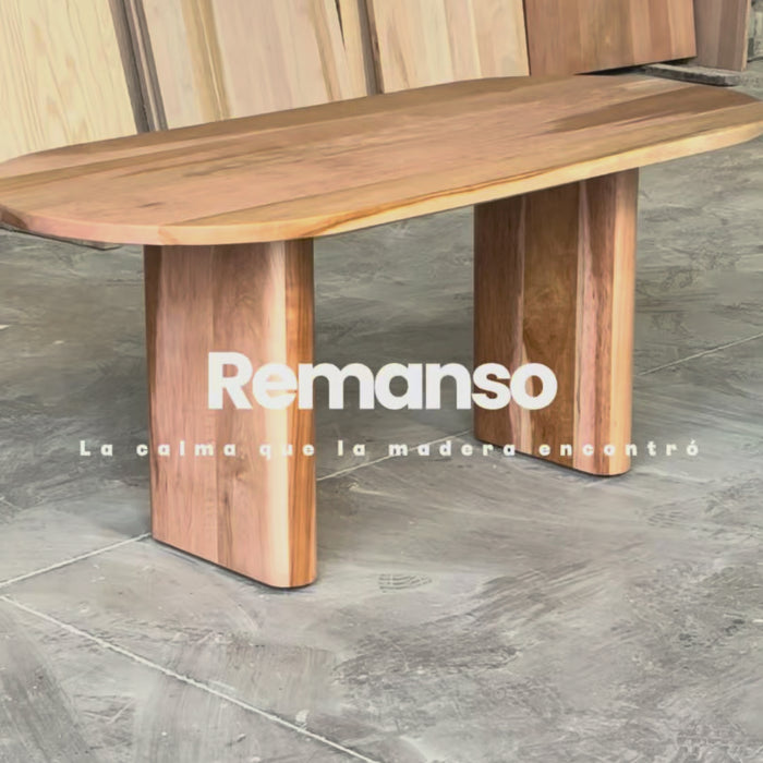 Mesa ovalada Remanso en madera lenga, video de presentacion, comedor.