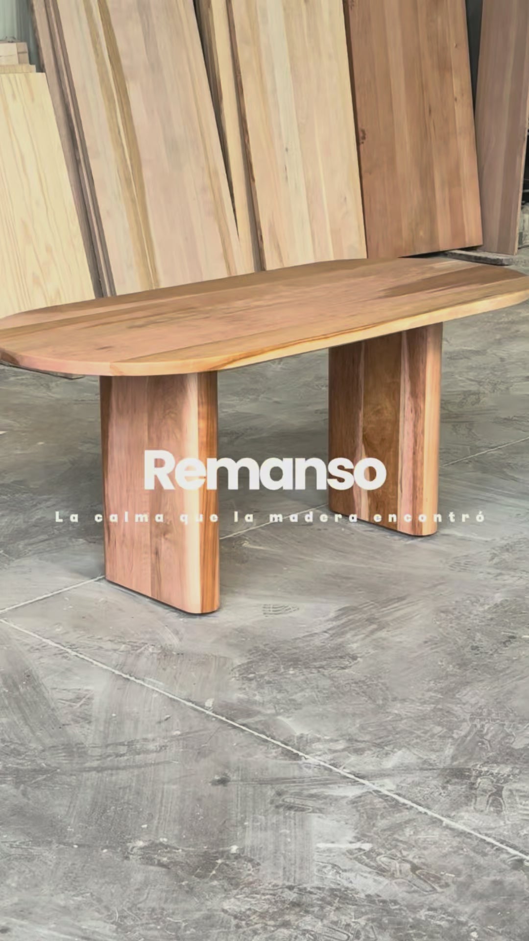 Mesa ovalada Remanso en madera lenga, video de presentacion, comedor.