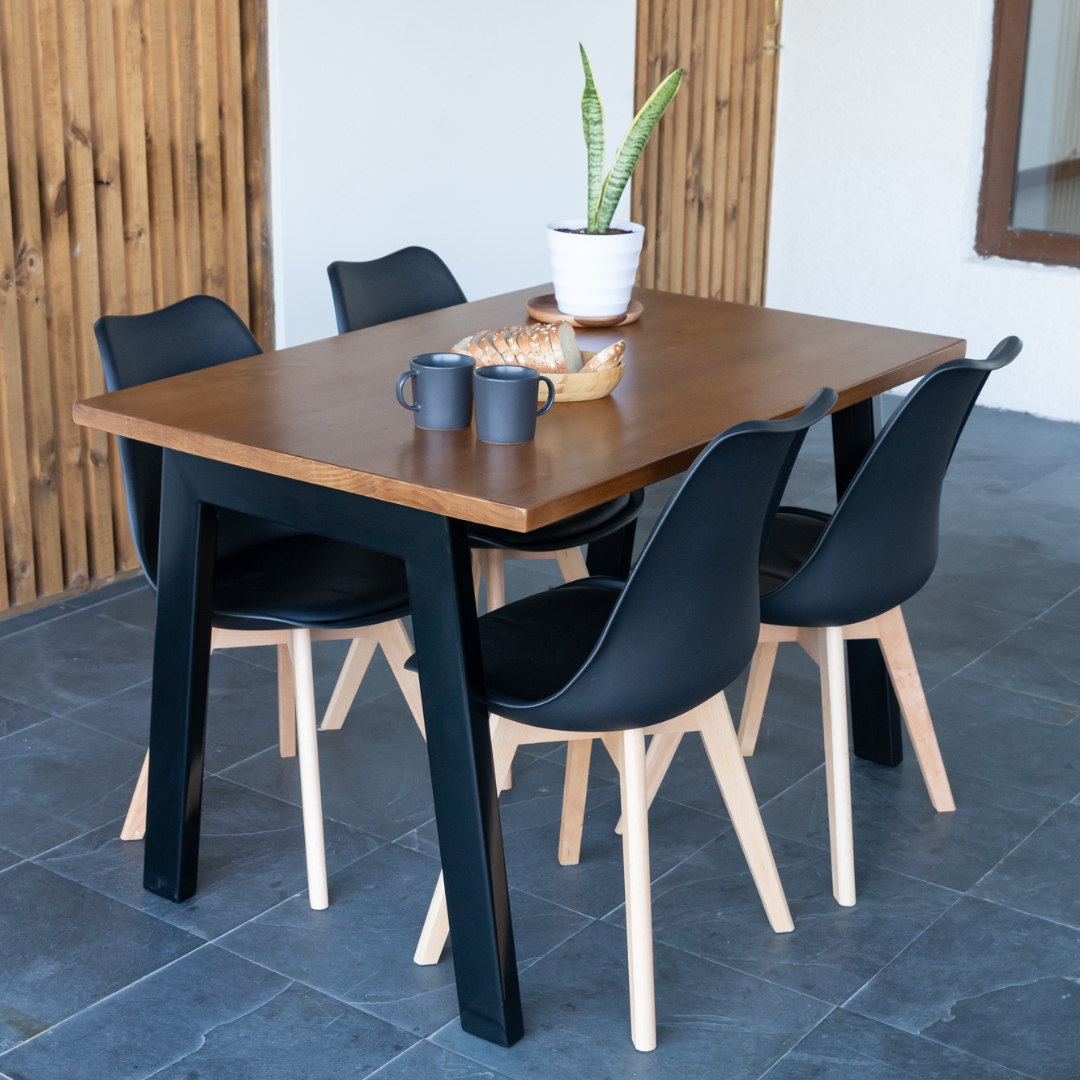 Comedor 4 Sillas Hecho en Chile Venecia Estilo Industrial - Santino Design