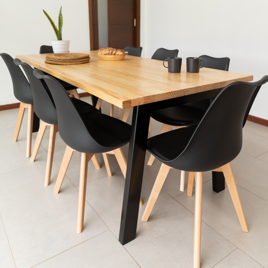 Comedor 8 Sillas Hecho en Chile Venecia Estilo Industrial - Santino Design