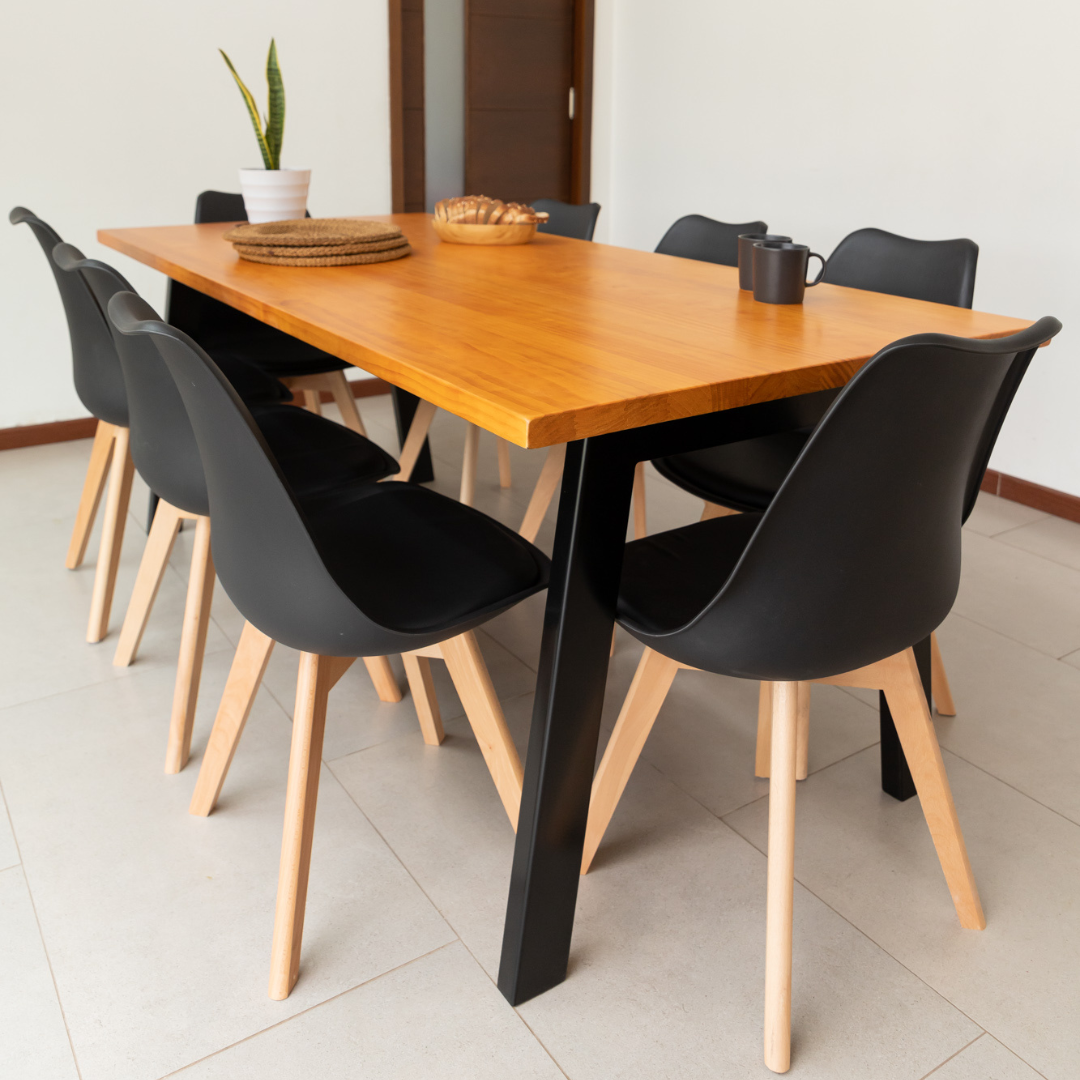 Comedor 8 Sillas Hecho en Chile Venecia Estilo Industrial - Santino Design
