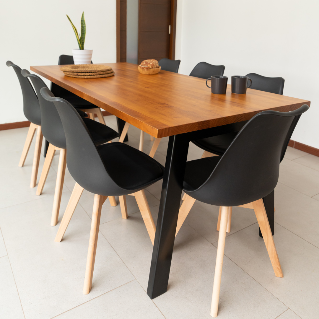 Comedor 8 Sillas Hecho en Chile Venecia Estilo Industrial - Santino Design