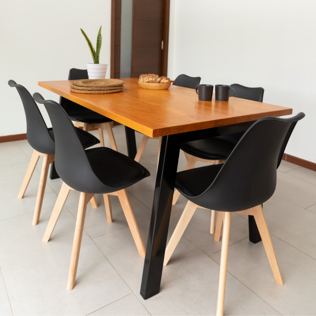 Comedor 6 Sillas Hecho en Chile Venecia Estilo Industrial - Santino Design