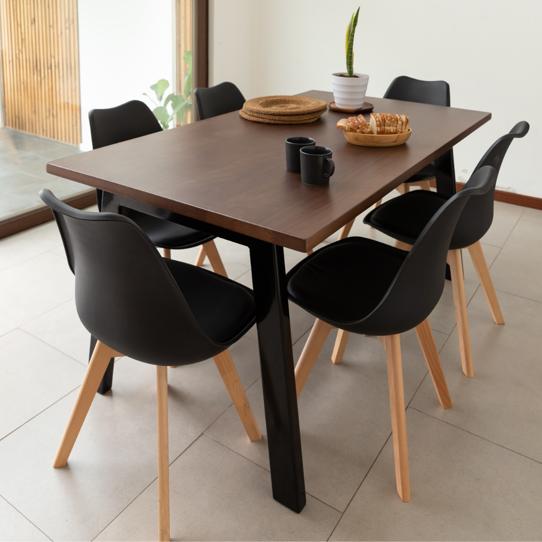 Comedor 6 Sillas Hecho en Chile Venecia Estilo Industrial - Santino Design