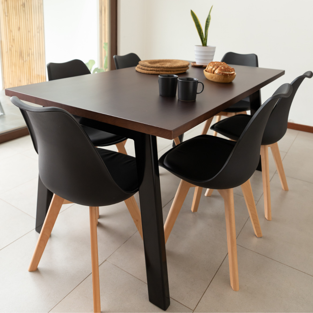 Comedor 6 Sillas Hecho en Chile Venecia Estilo Industrial - Santino Design