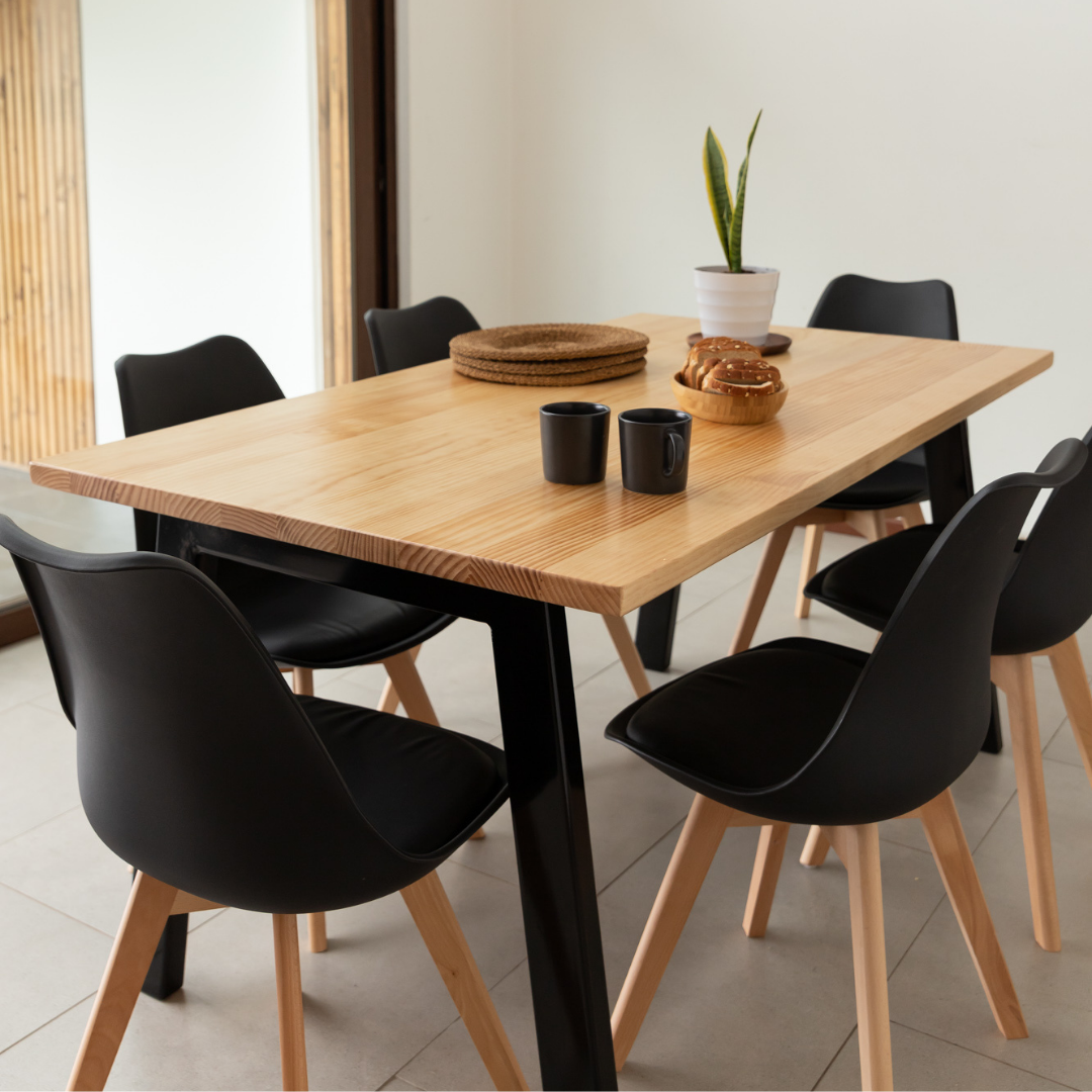 Comedor 6 Sillas Hecho en Chile Venecia Estilo Industrial - Santino Design